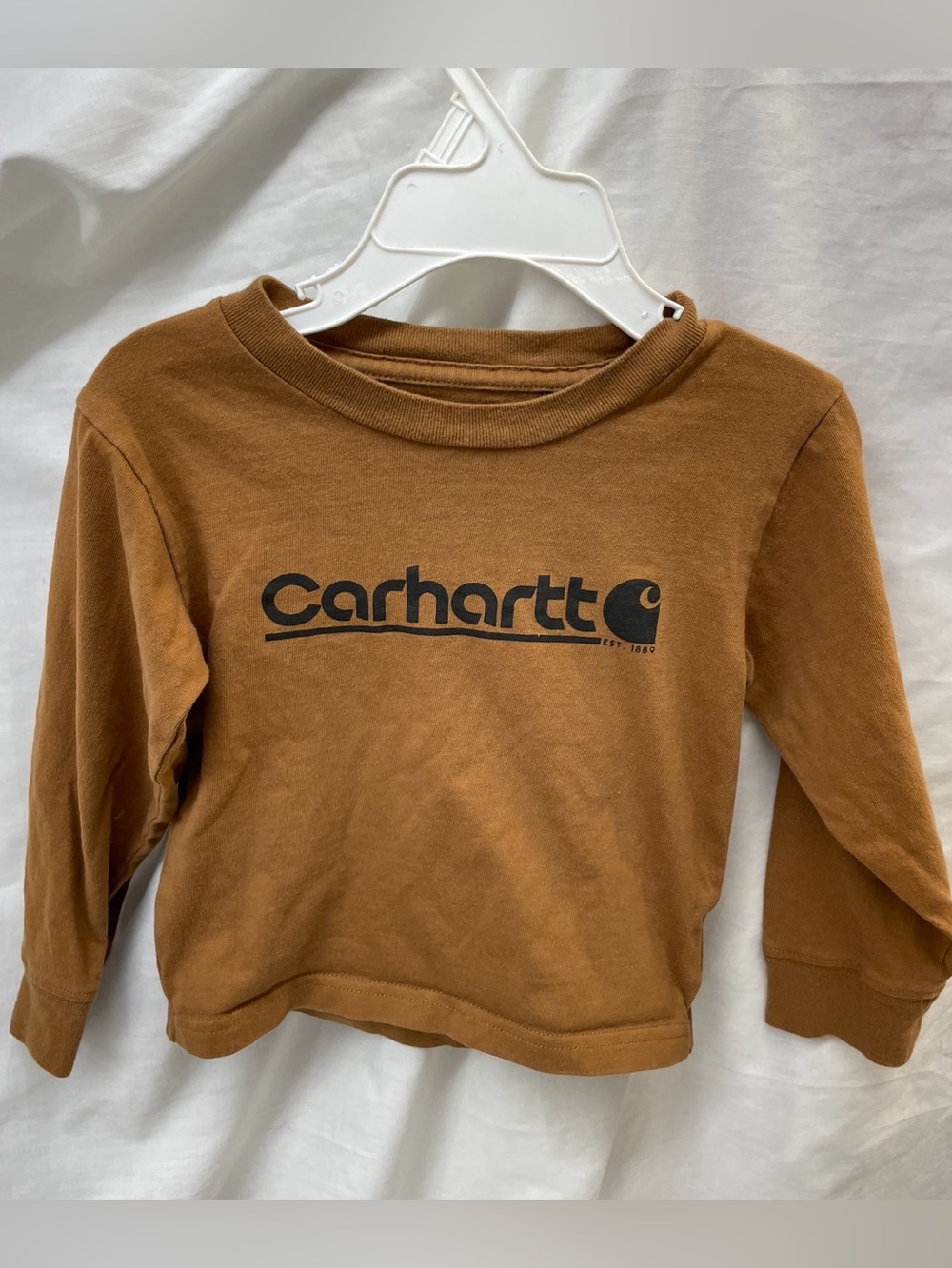 Carhartt Kids' Brown Logo Long-Sleeve Tee sz 2t